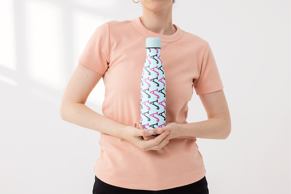 Second branded water bottle design, for those who prefer insulated bottles.