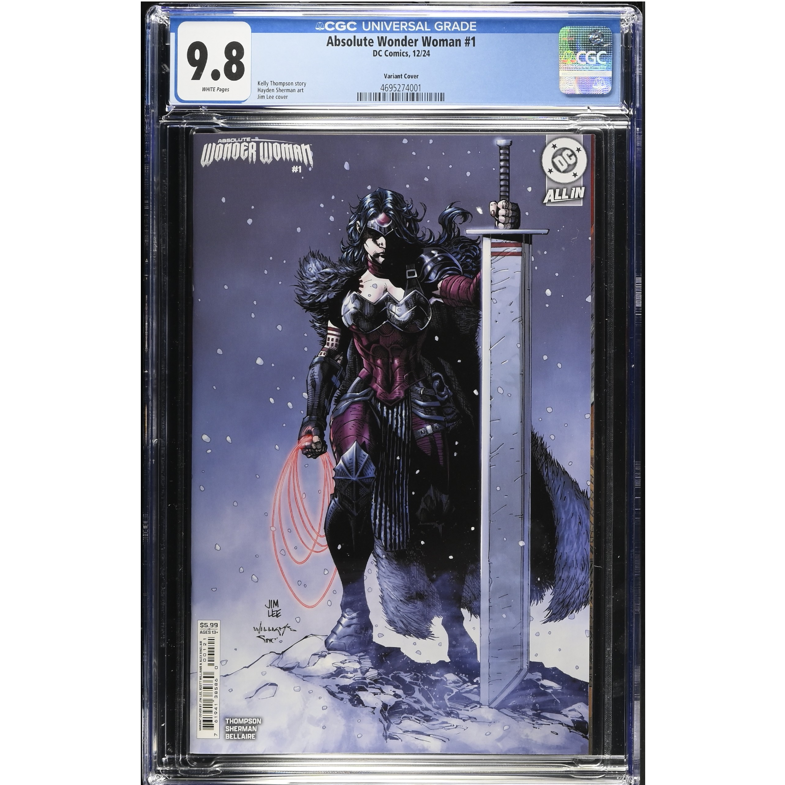 Absolute Wonder Woman #1- Jim Lee Variant | CGC 9.8