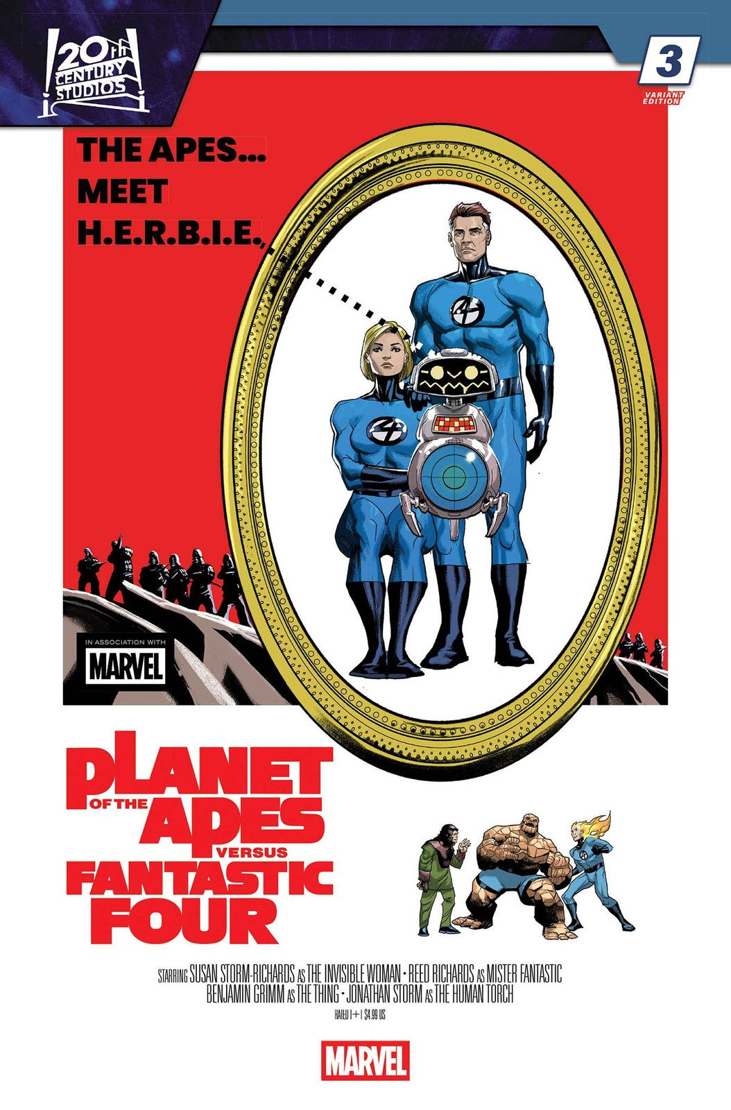 Planet Of The Apes Vs. Fantastic Four #3 - Pete Woods - Marvel 2026
