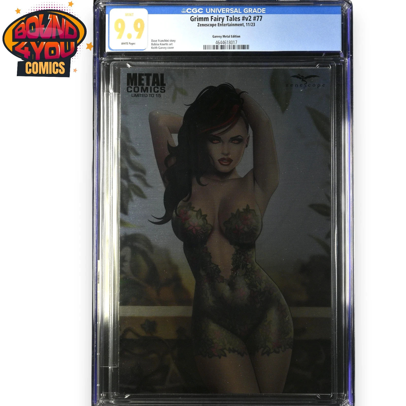 Grimm Fairy Tales #77 - Keith Garvey Metal Comic LTD 15 - CGC 9.9