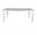 Mesa Imperia Branca com Vidro Branco