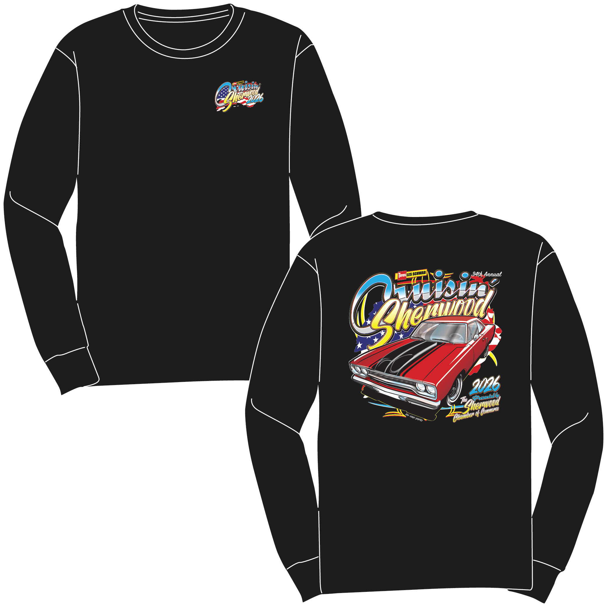 Cruisin' Sherwood 2026 Adult Long Sleeve T-Shirt