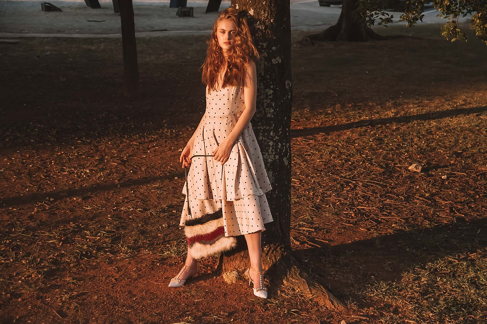 Miniatura: vestido de linho midi