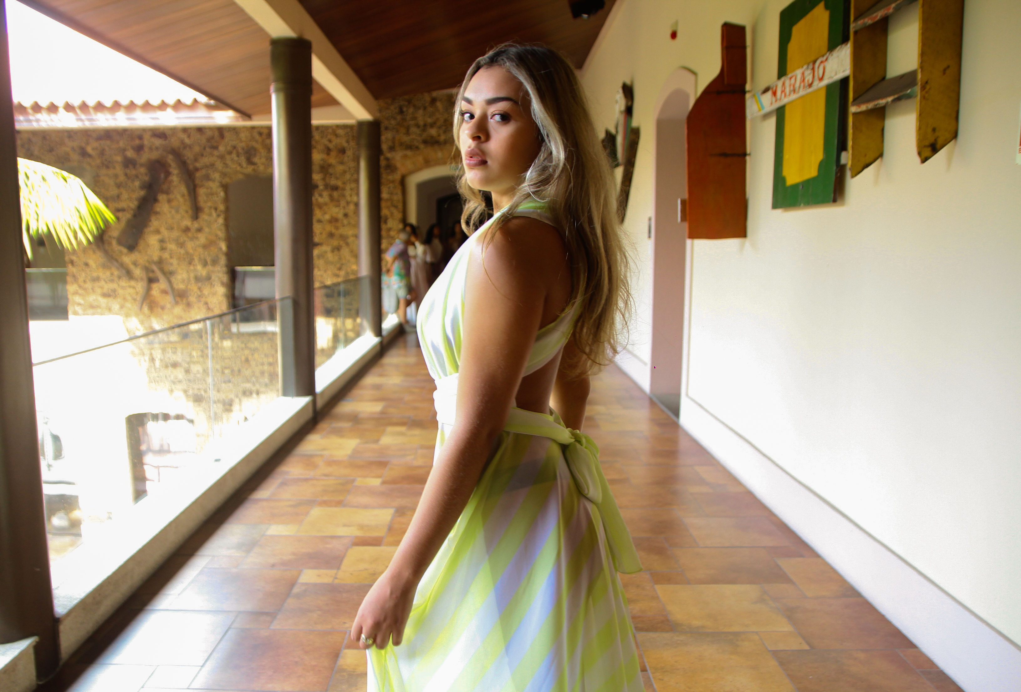 vestido de crepe