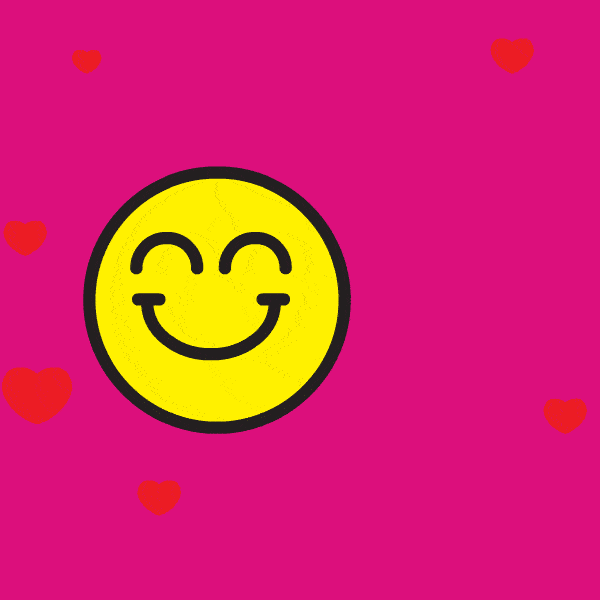 Looping animation exploring visual directions for Smiley, featuring expressive typography and graphic textures