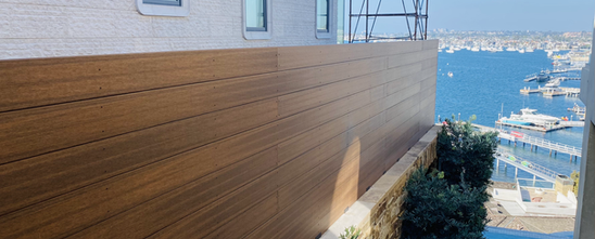 Composite Horizontal Fence  & Wall Topper in Newport Beach, CA