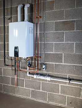 A professional installation of a tankless water heater.