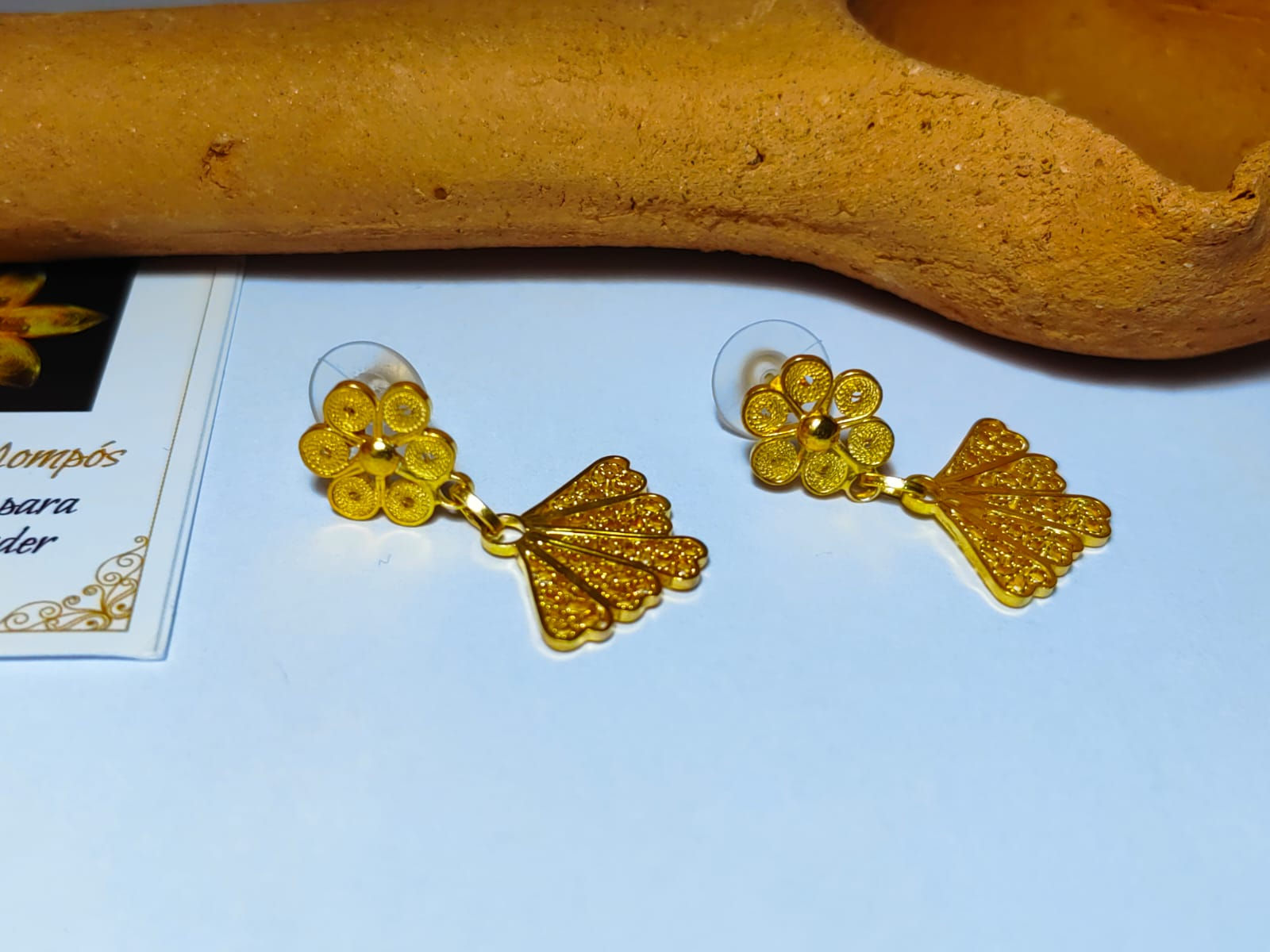 Topos Flores Bailarinas Doradas 