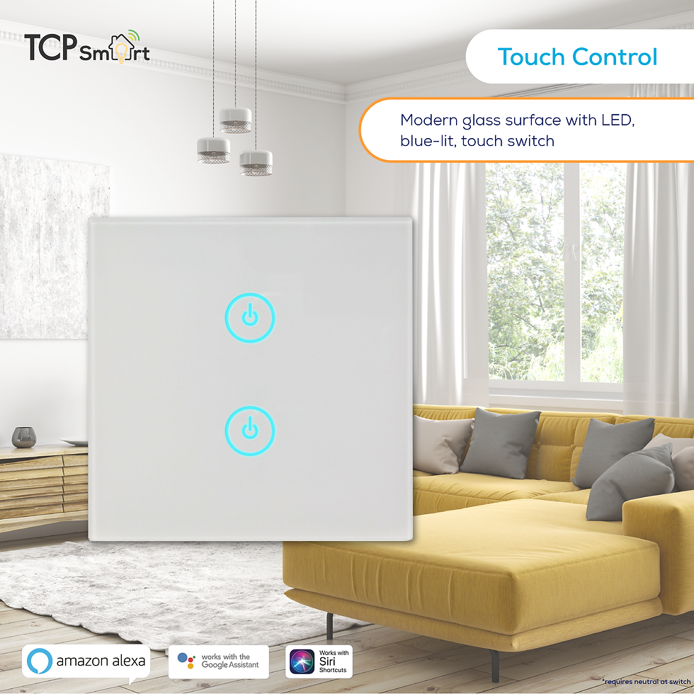 Thumbnail: TCP Smart Wifi Double Gang light Switch