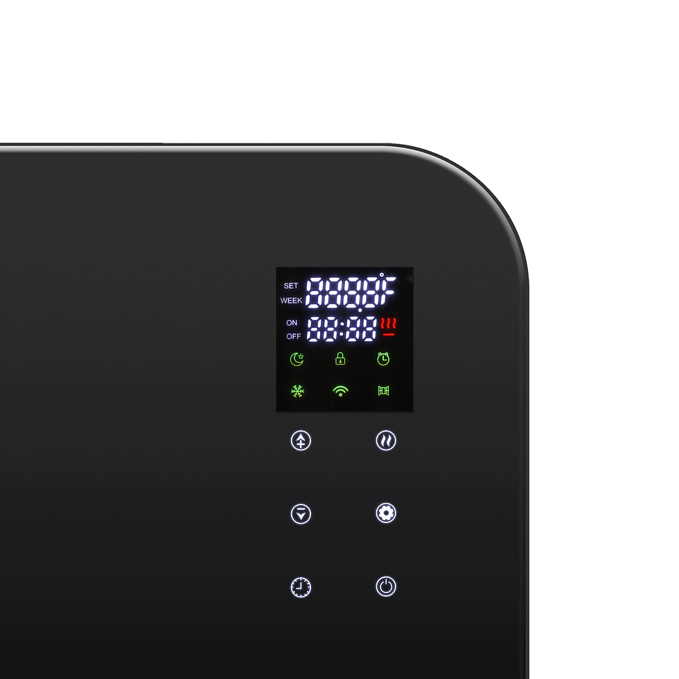 Thumbnail: TCP Smart WiFi Fixed or Portable Glass Panel Heater Radiator 2kw Black