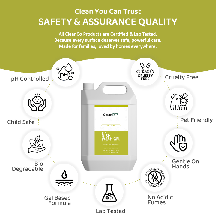 Thumbnail: The Dish Wash Gel Lemon | Tough on Grease Gentle on Hands | 5 L