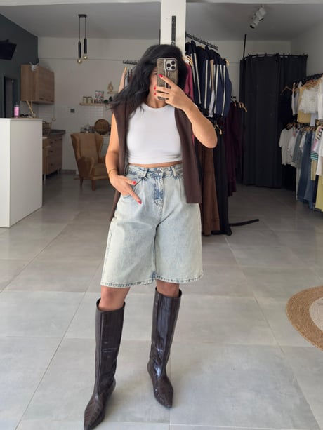 Bermuda Jean Sort Model Üzerinde Görünümü