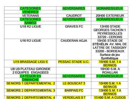 RENCONTRES DES 07, 08 ET 09 OCTOBRE 2022