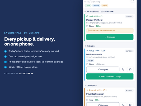 LaunderPay Laundry POS Driver Appp