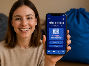 LaundryMatch rewards refer a friend