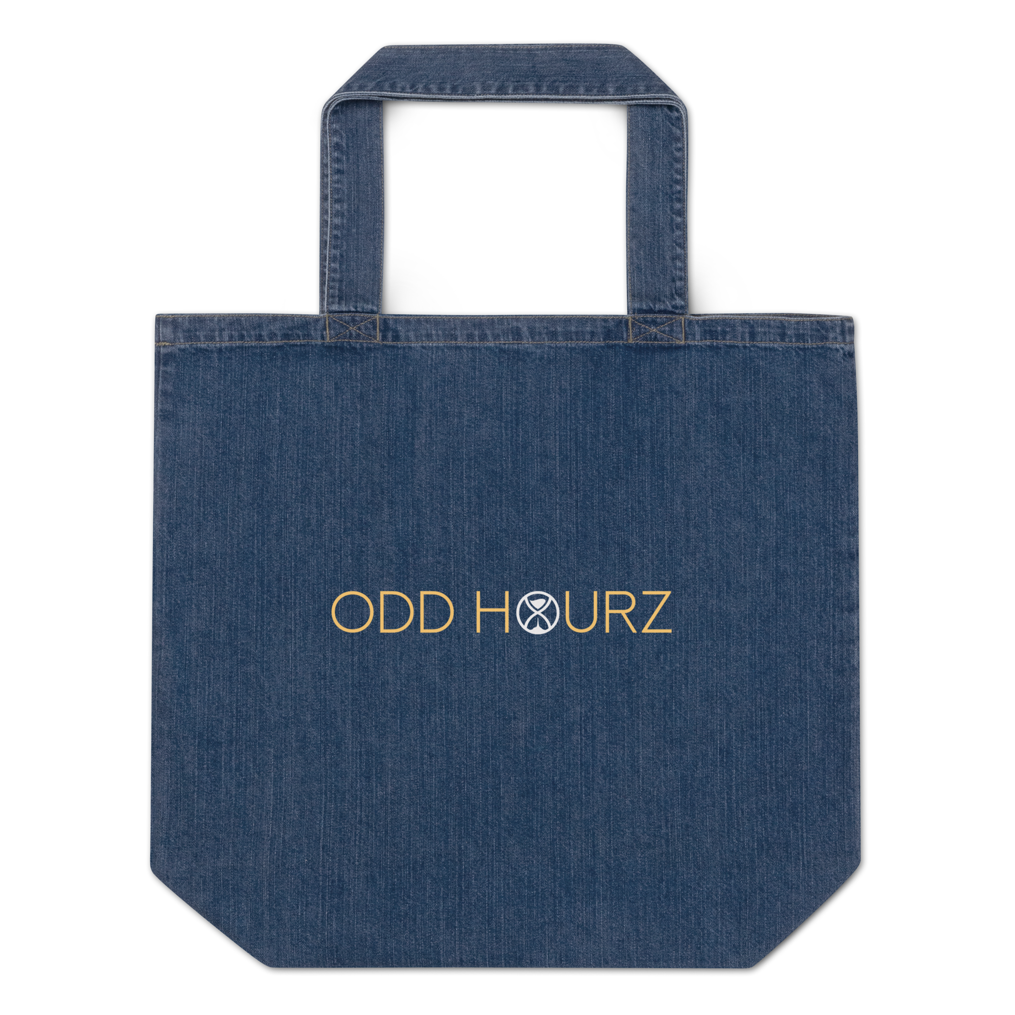 Organic denim tote bag