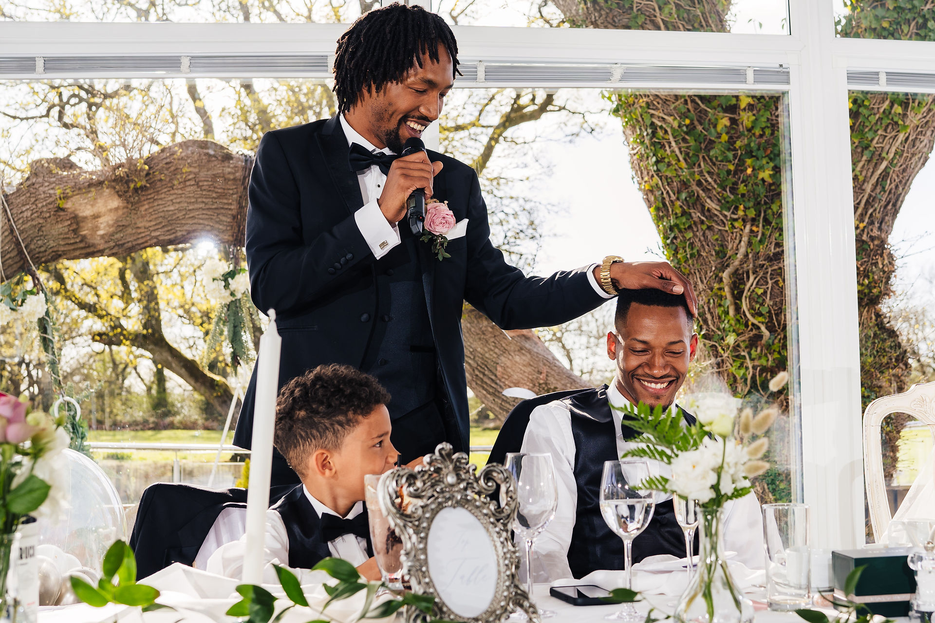 Best mans speech at Oldwalls Gower, Swansea wedding photographer