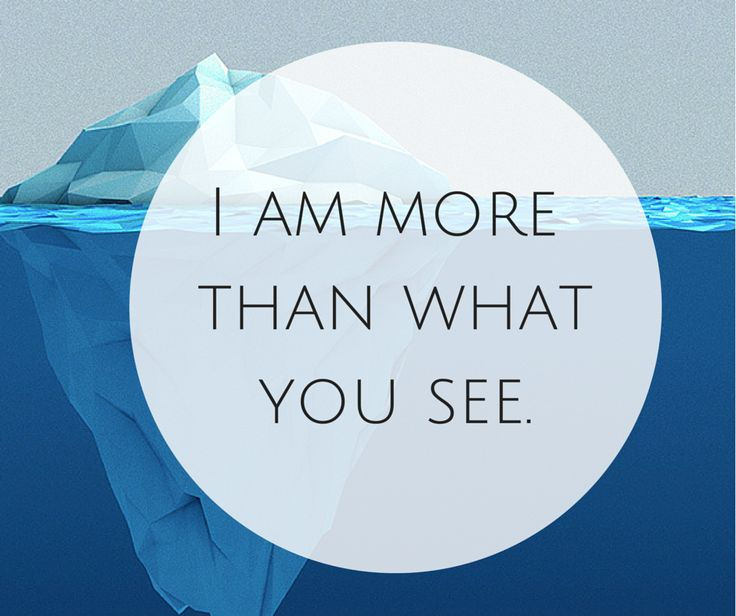 THERE’S MORE TO ME THAN WHAT YOU SEE