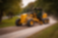 Grading the driveway in the evening light.png