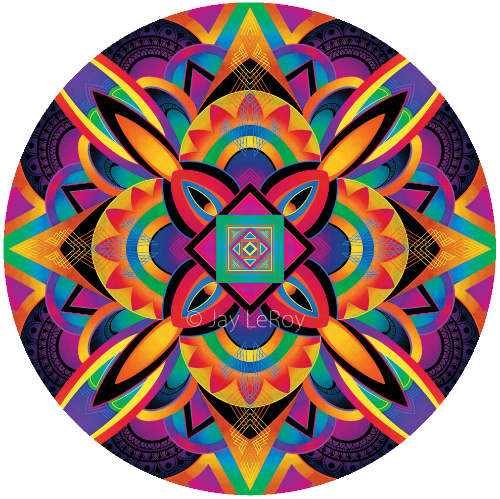 Psychedelic mandala design