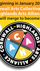 Social media graphic promoting the creation of Cornwall-Highlands Arts Alliance