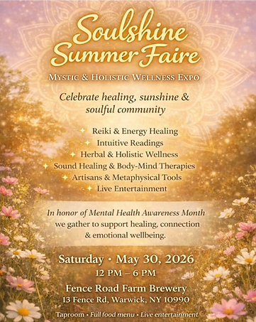 Promotional flyer for Soulshine Summer Faire