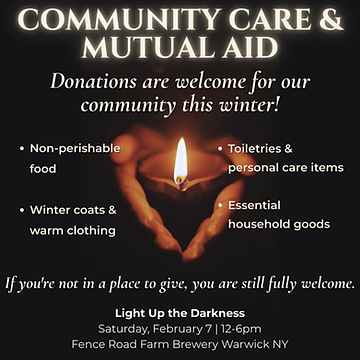 Promotional graphic for Light Up The Darkness event