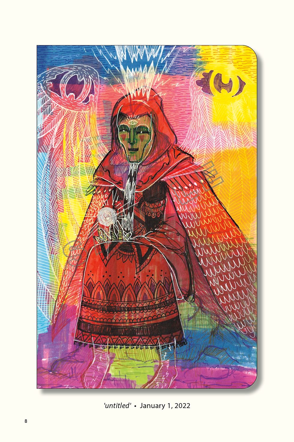 Thumbnail: Psychedelic artwork of a green faced magician in red robes