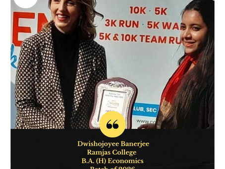 Dwishojoyee Banerjee | BA (H) Economics | Ramjas College | Batch of 2026 | Recipient- Mahila Samman Award