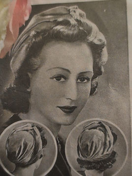 Sewing a 1940s turban from a dress