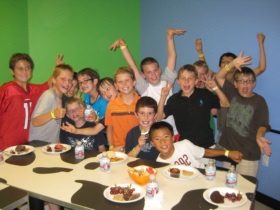 Boys at a birthday party