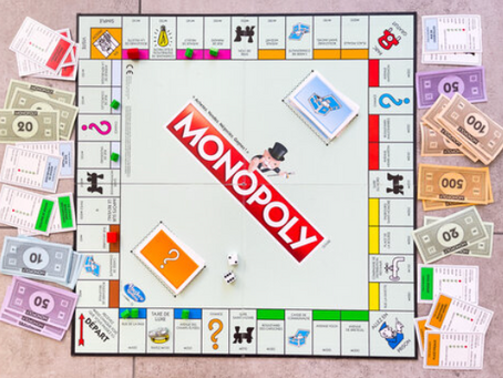 A monopoly board game