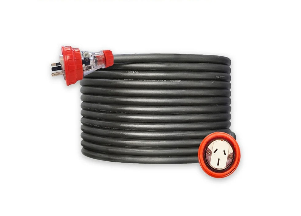 15 Amp Single Phase Extension Lead 3 Flat Pin - 25M