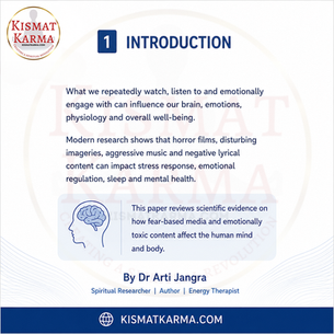 The Psychological Impact of Horror Movies, Dark Music and Fear Based Media | Dr Arti Jangra