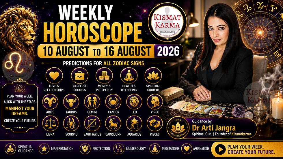 Weekly Horoscope 10 August to 16 August 2026 for All Zodiac Signs | Kismatkarma