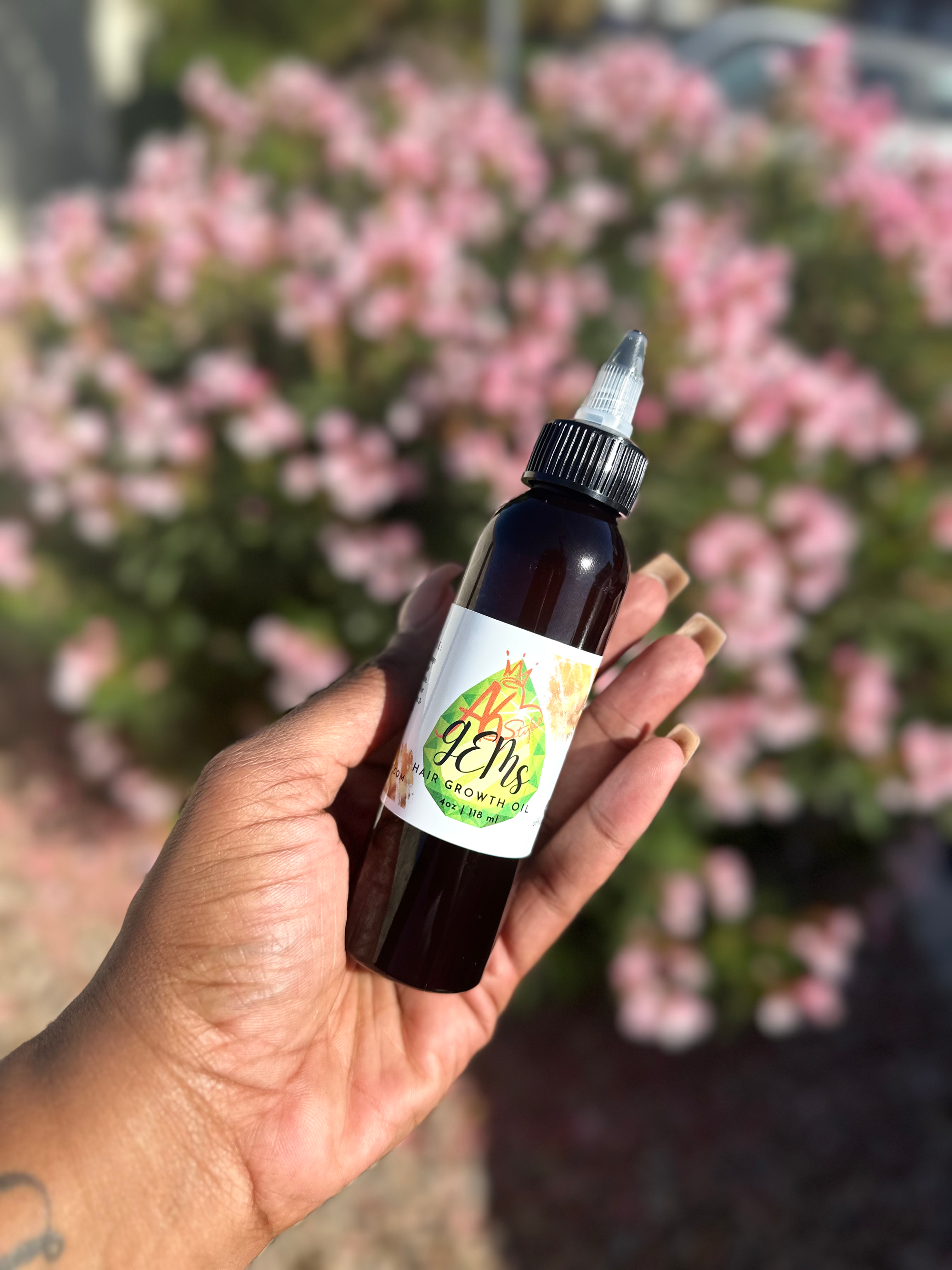 Green Gem: Hair Growth Oil 4oz