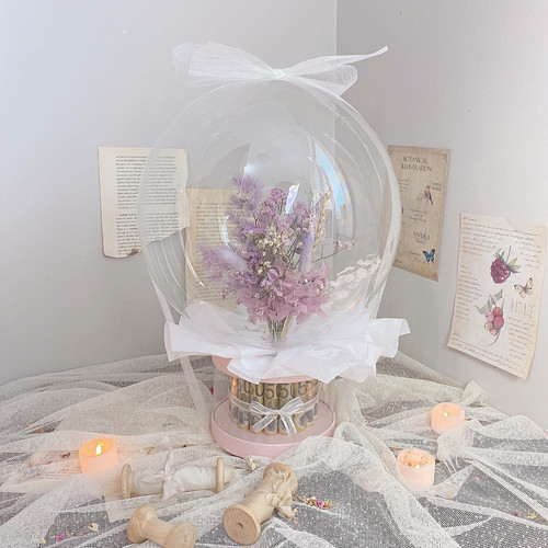 Preserved & Dried Flower Balloon Money Box Mysite