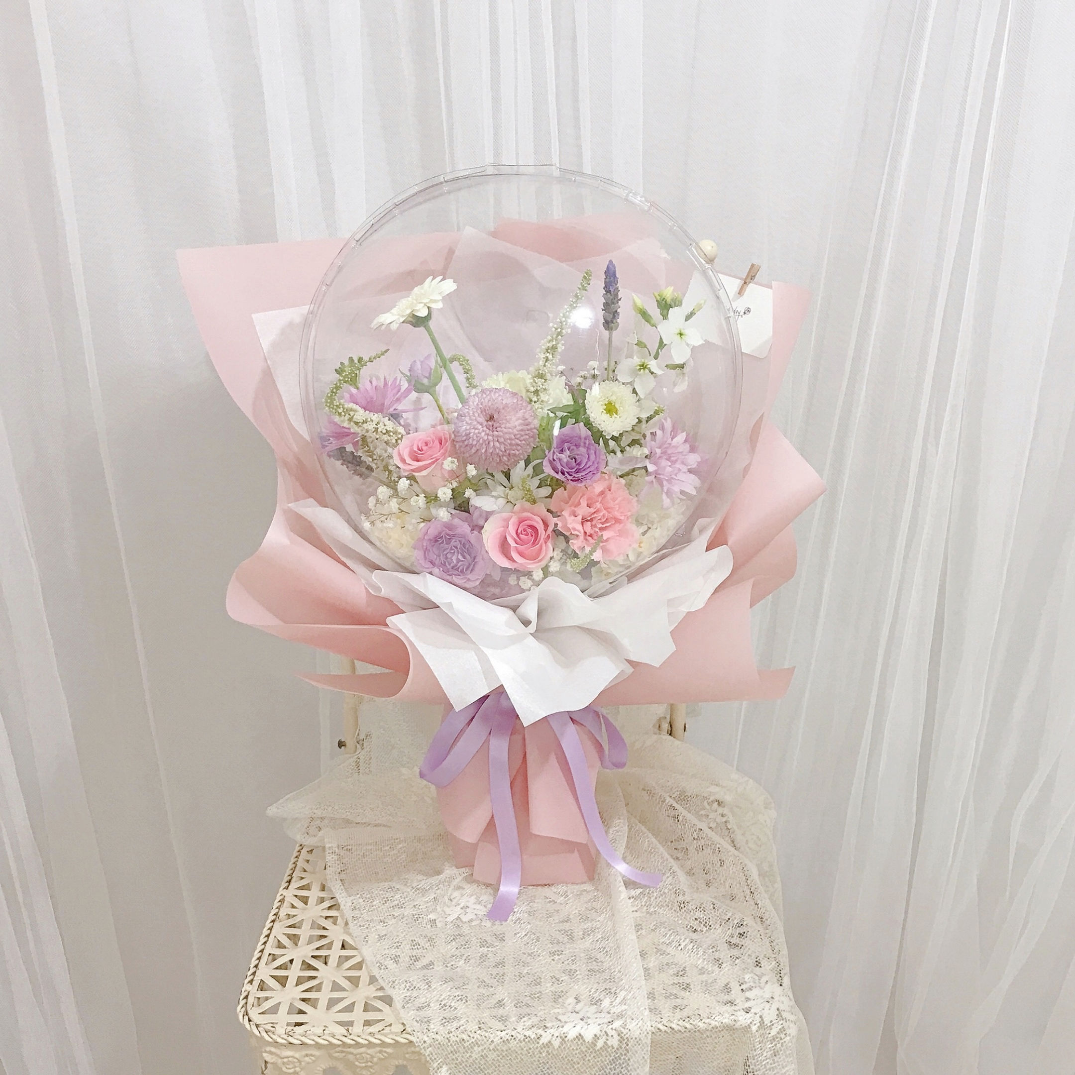 Fresh Flower Balloon Bouquet