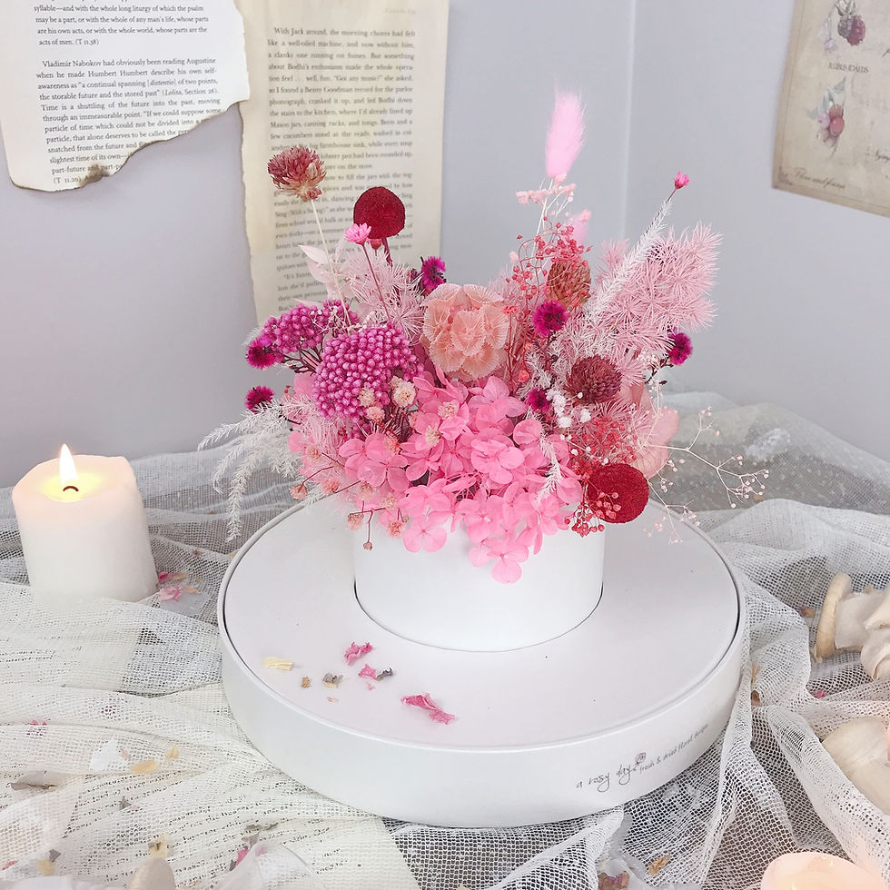 Thumbnail: Dried & Preserved Round Flower Box