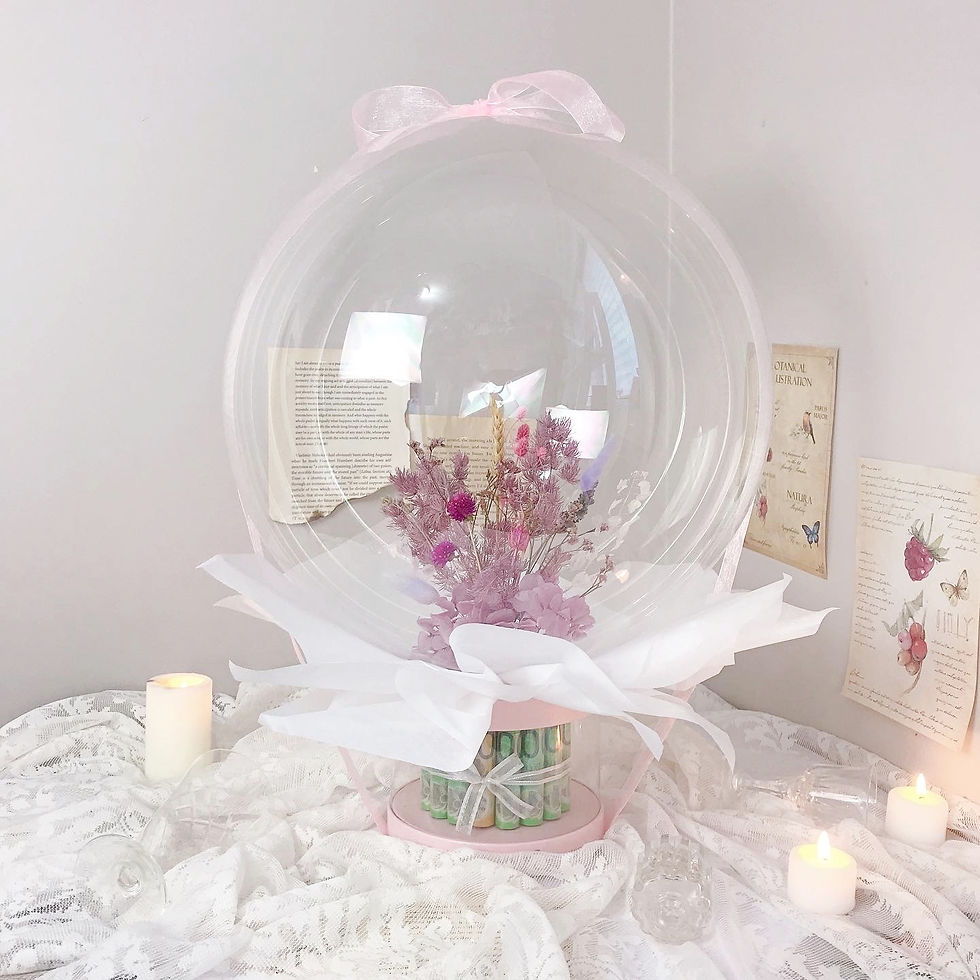 Thumbnail: Preserved & Dried Flower Balloon Money Box