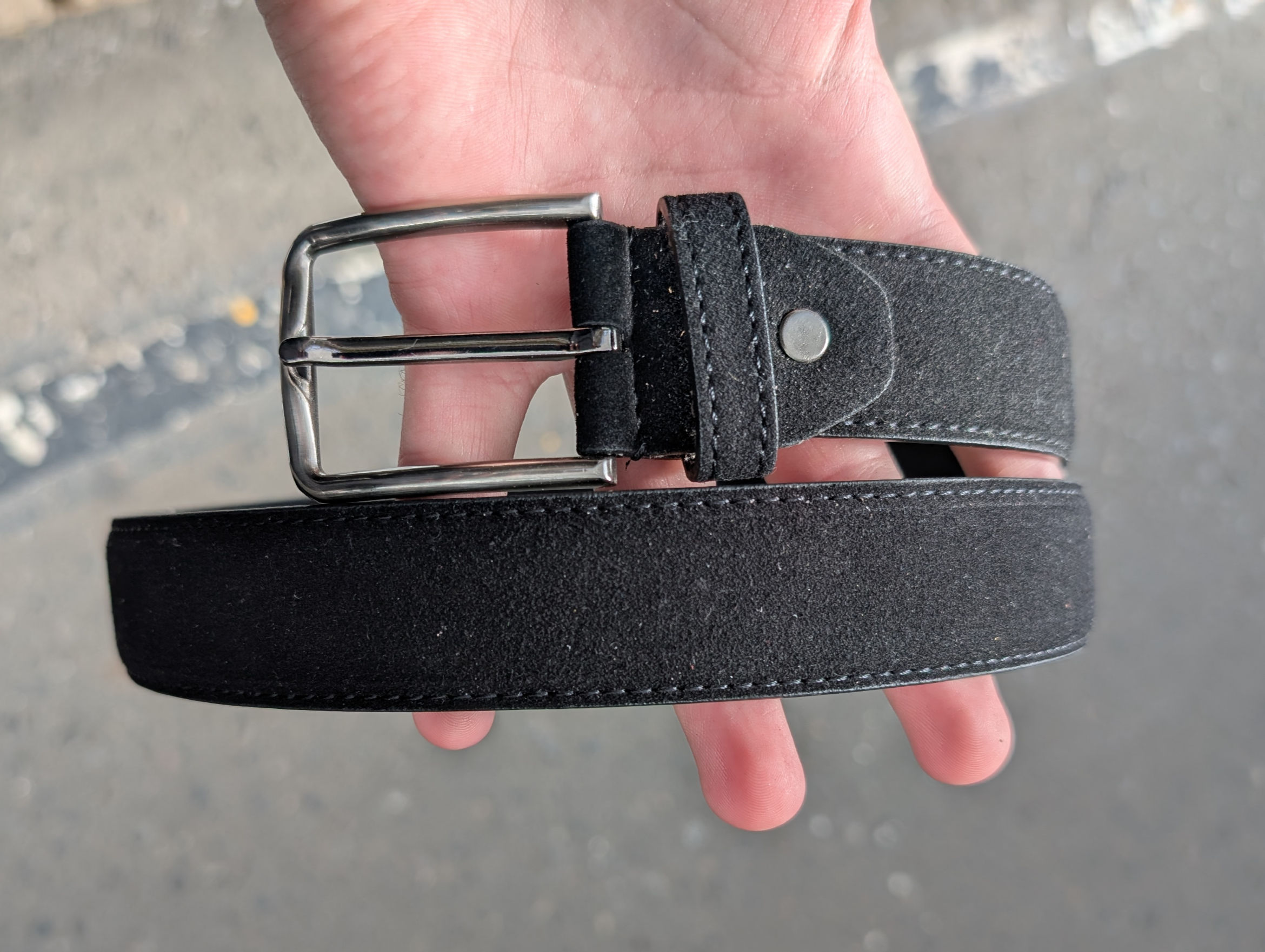 35 мм шкірозамінник чорний замшевий