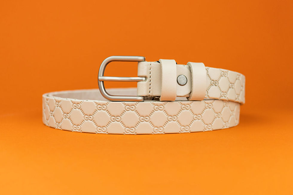 Ремінь жіночий бежевий ‘GG’ 25 мм