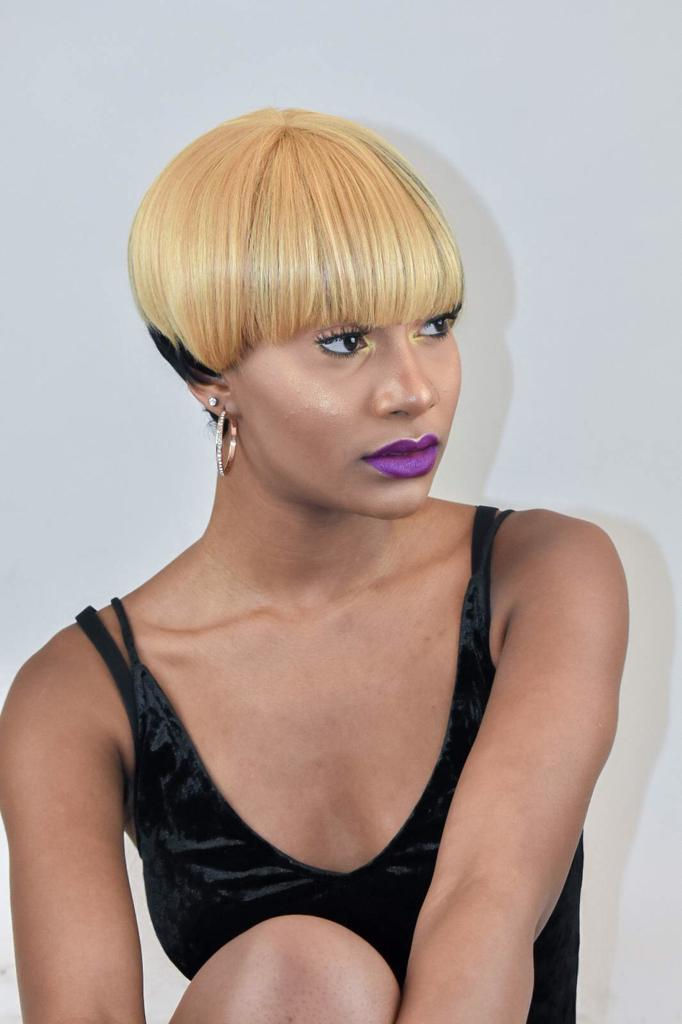 Thumbnail: Fierce Boyfriend Cut Blonde And Black Wig