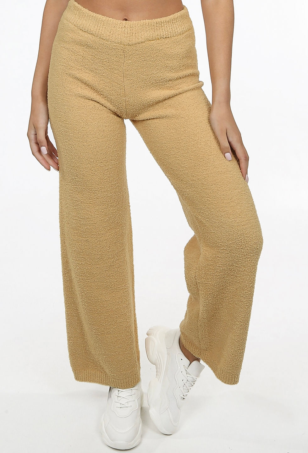 Thumbnail: Wanie Mustard Knitted Jumper With Cami & Trouser 3pc Set