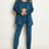 Thumbnail: Keyla Teal Three Piece Corduroy Suit