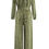 Thumbnail: Monroe Green Printed Tie Front Top And Wide Leg Trouser Set