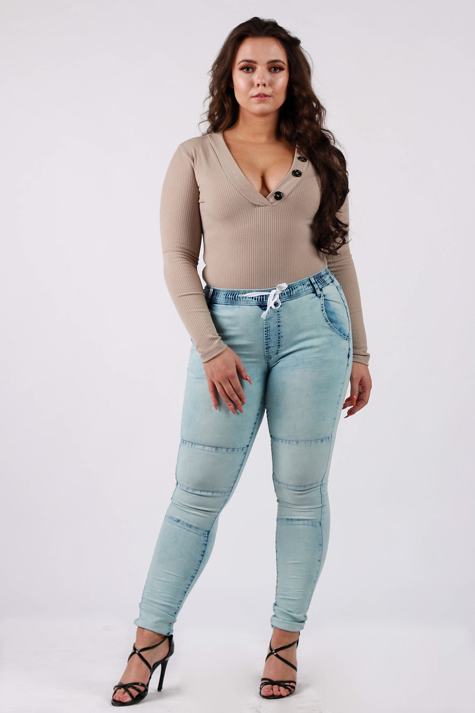 Thumbnail: Thelna Light Blue Wash Jogger Pants