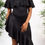 Thumbnail: Lara Black Asymmetric Ruffle Off Shoulder Dres