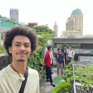 With the team and the chickens