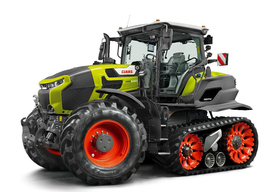 The versatile AXION 9 TERRA TRAC maximises soil protection and traction from spring to late autumn. It is as easy to drive as a standard tractor – without compromising on comfort. The TERRA TRAC running gear has been further optimised for wear.